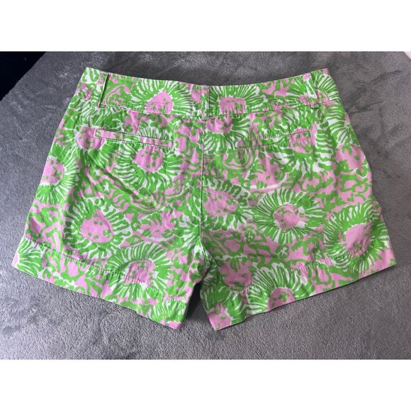 Lilly Pulitzer Shorts Women’s 6 Pink Green Cats Kitty Cat shorts Beach Summer - Picture 5 of 8